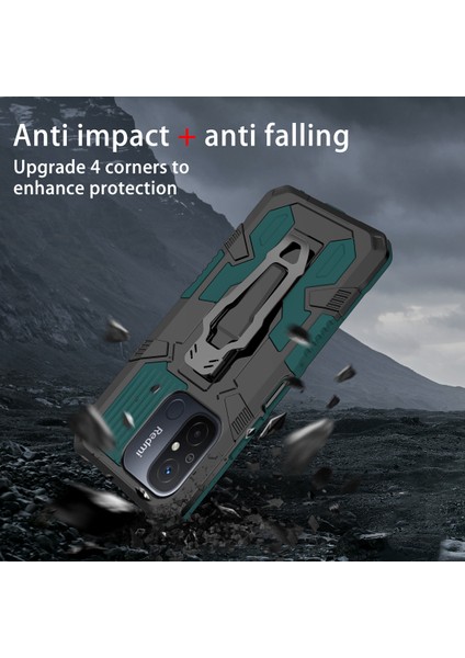 Mechwarrior Xiaomi Redmi 12C 4g Kickstand Kemer Klibi Tpu+Pc Geri Kapalı Green (Yurt Dışından) indirimleri