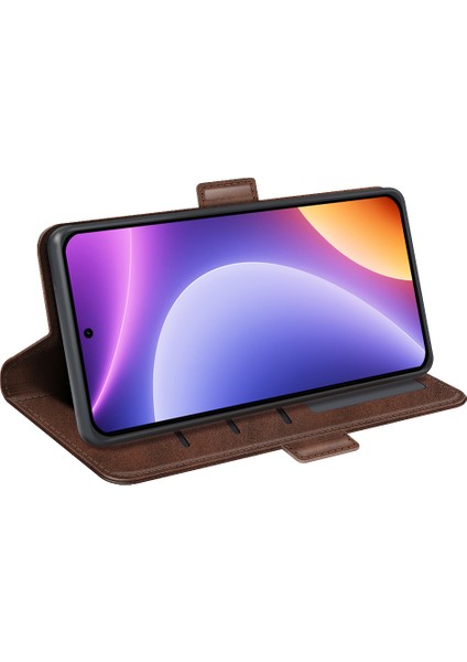 Xiaomi Için Redmi Note 12 Turbo/poco F5 5g Cüzdan Flip Telefon Kapağı Buzağı Dokusu Pu Deri Stand Folio Case-Brown (Yurt Dışından) modelleri