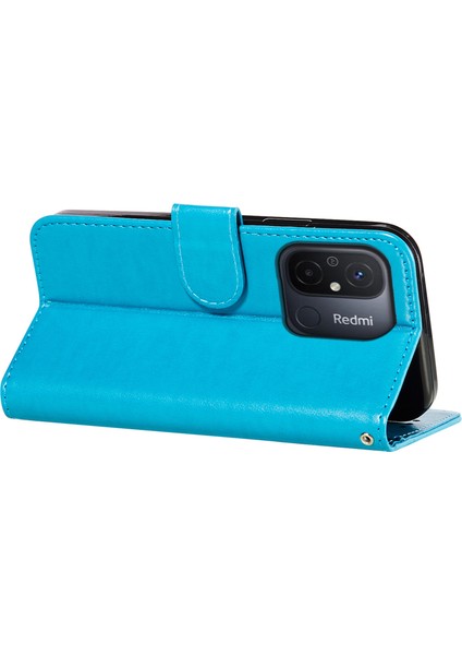 Xiaomi Redmi Için 12C 4g Toz Geçirmez Telefon Kılıfı Pu Deri Cüzdan Stand Flip Scratch Anti-Cratch Telefon Kapak Mavisi (Yurt Dışından) indirimleri