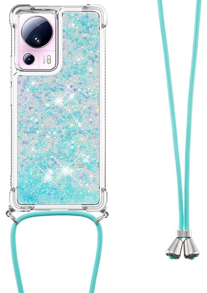 Xiaomi 13 Lite/civi 2 5g Için Sıvı Bling Kılıfı, Şok Geçirmez Yumuşak Tpu Telefon Kapağı, Kordon Mavisi/pentagramlı (Yurt Dışından)
