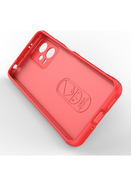 Xiaomi Redmi Için Note 12 5g (Hindistan)/poco X5 5g Yumuşak Tpu Anti-Çizgiye Geri Çizelge Anti Kılıf Öncesi Cep Telefonu Damla Koroz Kapak-Kırmızı (Yurt Dışından) fırsatları