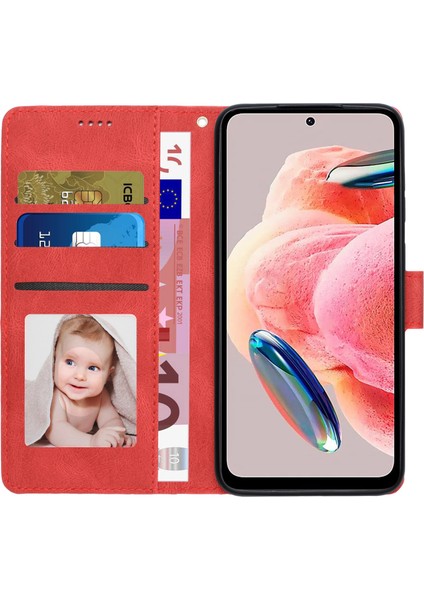 Xiaomi Için Redmi Note 12 4g Pu Deri Folio Flip Kapak Manyetik Kapatma Cüzdan Stand Telefon Kılıfı (Yurt Dışından) modelleri