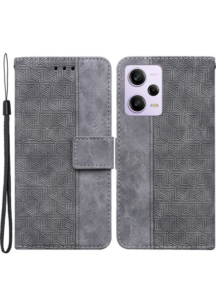 Xiaomi Redmi Için Note 12 Pro 5g/note 12 Pro Speed ​​5g/poco X5 Pro 5g Pu Deri Telefon Kılıfı Cüzdan-Grey (Yurt Dışından)