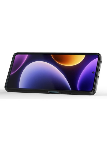 Pc+Tpu Kabuğu Xiaomi Için Poco F5 5g/redmi Not 12 Turbo, Anti-Drop Telefon Kasası Slayt Lens Koruması Kickstand Arka Kapak-Mavi (Yurt Dışından) fırsatları