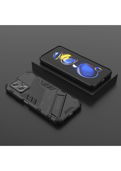 Xiaomi Redmi Için Not 11T Pro 5g/not 11T Pro+ 5g/poco X4 Gt 5g/redmi K50I 5g Kickstand Case Hybrid Sert Pc Yumuşak Tpu Anti-Giyim Anti-Tahrikli Telefon Kabuk-Black (Yurt Dışından)