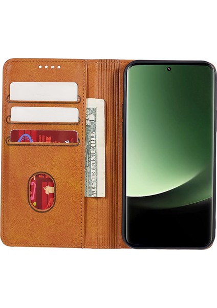 Xiaomi Redmi Için Note 12 Pro 5g/note 12 Pro Speed ​​5g/poco X5 Pro 5g Pu Deri Stand Buzağı Doku Cüzdan Telefon Kapak-Khaki (Yurt Dışından) indirimleri