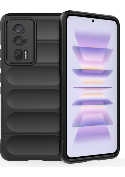 Xiaomi Poco F5 Pro 5g/redmi K60 Pro 5G/K60 5g Şok Geçirmez Esnek Tpu Telefon Kılıfı Sağlam Telefon Geri Koruyucu Kabuk Kapağı Black (Yurt Dışından)