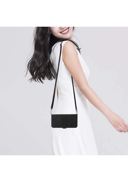 Xiaomi Redmi Için Şok Geçirmez Kılıf Not 12S 4g Çiçek Baskılı Deri Kapak Cilt Touch Cüzdan Telefon Kılıfı Strap-Black (Yurt Dışından) fiyatları