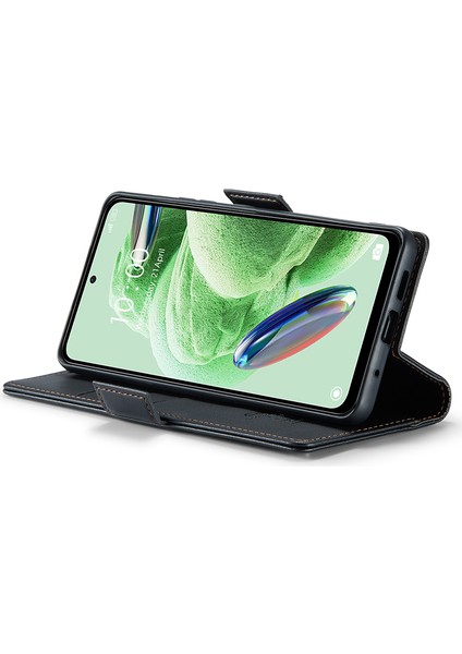 Xiaomi Redmi Için Note 12 5g (Çin)/(Hindistan)/(Global)/poco X5 5g Litchi Doku Rfıd Engelleme Cüzdan Kılıf Kılıfı Deri Stand Telefon Kapağı Black (Yurt Dışından) fırsatları