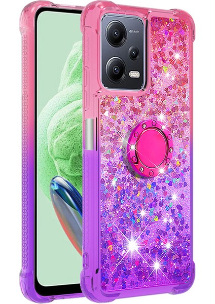 Xiaomi Redmi Için Note 12 5g (Çin)/(Global)/poco X5 5g Ygradıant Hızlı ve Hıng Kıckandstand Tpu Kapak Pınk/mor (Yurt Dışından)