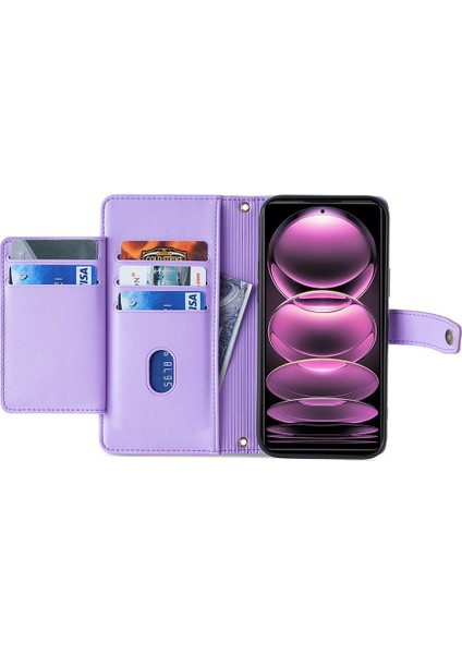 Xiaomi 13 Ultra Anti-Colision Pu Deri+Tpu Telefon Kapağı Stand Cüzdan Kılıfı Fermuar Pocket-Moral (Yurt Dışından) fırsatları