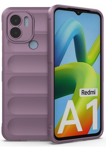 Xiaomi Için Redmi A1+ 4g/a2+ 4g/poco C50 4g Sağlam Esnek Tpu Telefon Geri Kapak Anti-Drop Anti-Drop Akıllı Telefon Vaka Doğru Mor (Yurt Dışından)
