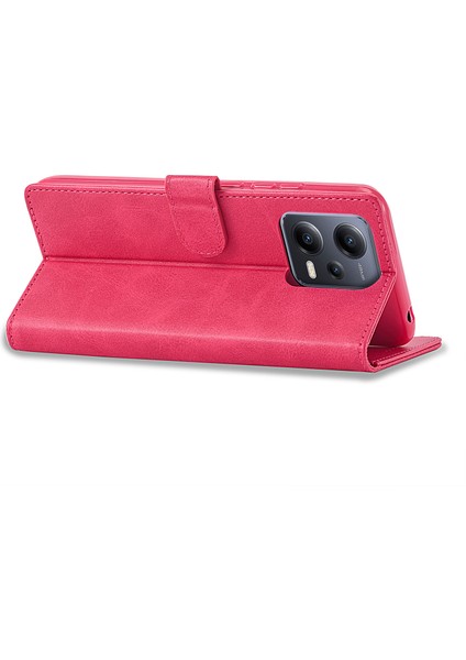 Xiaomi Redmi Için Note 12 Pro 5g/12 Pro Speed ​​5g/poco X5 Pro 5g Deri Telefon Kılıf Buzağı Doku Cüzdan Stand Şok Geçirmez Kapak Çizgisi (Yurt Dışından)
