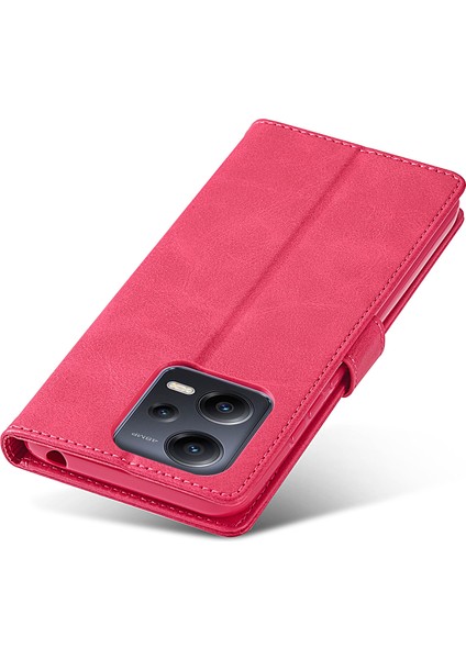 Xiaomi Redmi Için Note 12 Pro 5g/12 Pro Speed ​​5g/poco X5 Pro 5g Deri Telefon Kılıf Buzağı Doku Cüzdan Stand Şok Geçirmez Kapak Çizgisi (Yurt Dışından)