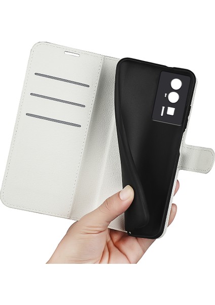 Xiaomi Poco F5 Pro 5g/redmi K60 Pro 5G/K60 5g Litchi Doku Pu Deri Cüzdan Şok Geçirmez Telefon Kapağı-Beyaz (Yurt Dışından) indirimleri