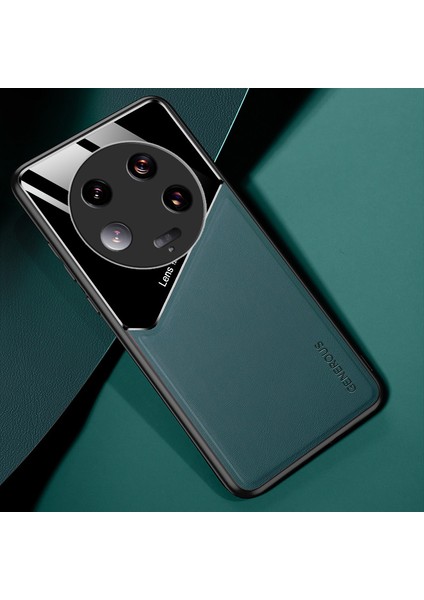 Xiaomi 13 Ultra Koruyucu Kapak Pu Deri Kaplamalı Tpu+Pc Telefon Kılıfı Metal Metal Yeşil (Yurt Dışından) fiyatları