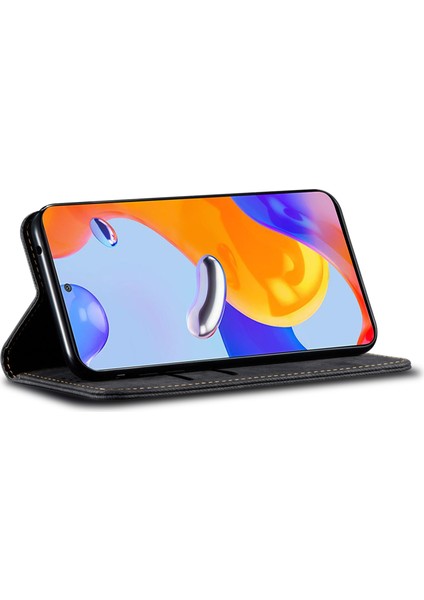 Xiaomi Için 13 Ultra Cüzdan Stand Pu Deri Kılıf Kot Ceza Doku Cep Telefonu Kapak Black (Yurt Dışından) fırsatları