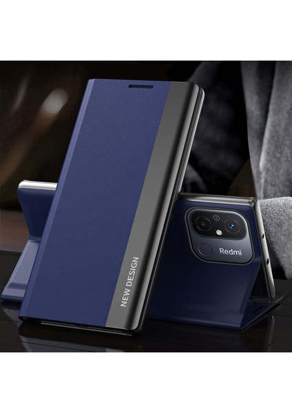 Xiaomi Redmi 12C 4g Pu Deri Deri Flip Stand Telefon Kapağı Elektraptaşlama Şok Geçirmez Vaka Sapfire (Yurt Dışından) indirimleri
