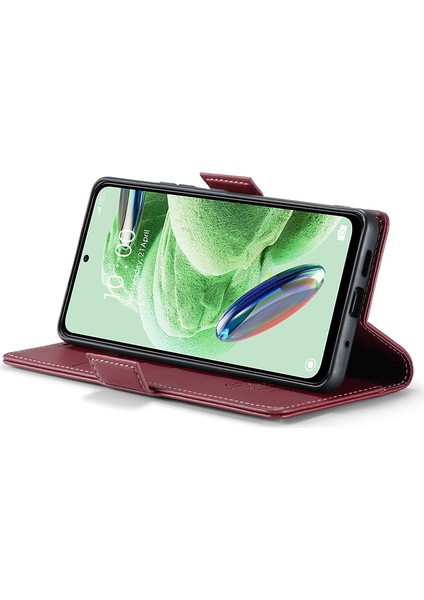 Xiaomi Redmi Için Note 12 5g (Çin)/(Hindistan)/(Global)/poco X5 5g Litchi Doku Rfıd Engelleme Cüzdan Deri Deri Stand Telefon Kapak-Kırmızı (Yurt Dışından) fırsatları