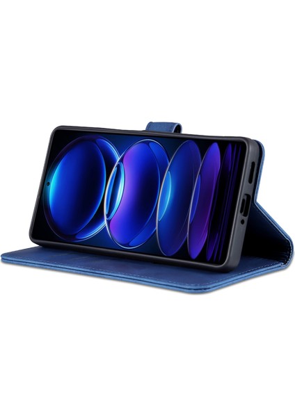 Xiaomi Redmi Için Note 12 Pro 5g/note 12 Pro Speed ​​5g/poco X5 Pro 5g Telefon Kılıfı Pu Deri Cüzdan Stand Flip Folio Koruyucu Kapak Blue (Yurt Dışından) fırsatları