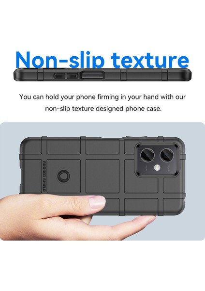 Xiaomi Redmi Için Note 12 5g (Global)/(Hindistan)/(Çin)/poco X5 5g Arka Kabuk, Koruyucu Telefon Kılıfı Engebeli Kare Grid Doku Esnek Tpu Kapak Black (Yurt Dışından) fırsatları