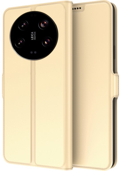 Xiaomi Için 13 Ultra Manyetik Pu Deri Deri Flip Cep Telefonu Kapak Standı Kart Yuvası Şok Geçirmez Telefon Kılıfı (Yurt Dışından)