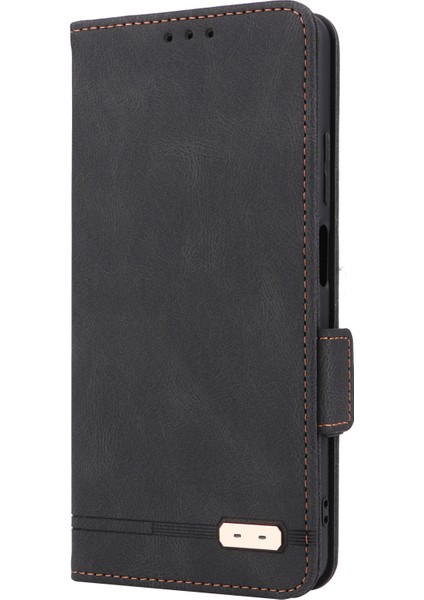 Xiaomi Redmi Için Note 12 Pro 5g/note 12 Pro Hız 5g/poco X5 Pro 5g Pu Derek Anti Dalgalı Kılıf Donanım Dekoru Çift Manyetik Toka Cüzdan Stand Telefon Kapağı Black (Yurt Dışından) indirimleri