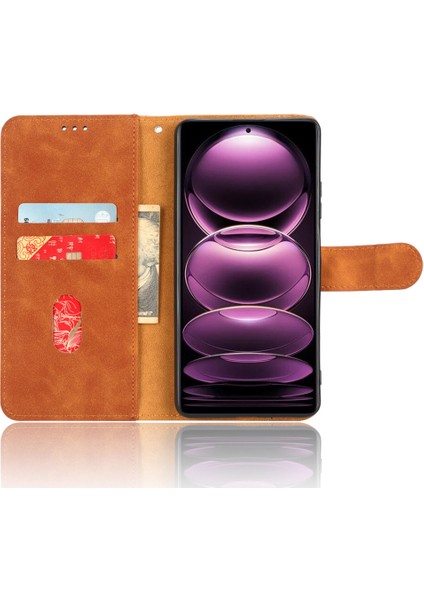 Xiaomi Redmi Için Note 12 Pro 5g/note 12 Pro Speed ​​5g/poco X5 Pro 5g Cilt Touch Hissed Hisset Telefon Kılıf Cüzdan Stand Flip Shockproof Pu Deri+Tpu Kapak-Kahverengi (Yurt Dışından) fiyatları