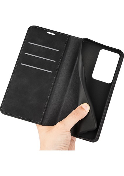 Xiaomi 13 Lite/civi 2 5g Cilt Deri Deri Cüzdan Telefon Kılıfı Flip Stand Koruyucu Kapak Black (Yurt Dışından) indirimleri