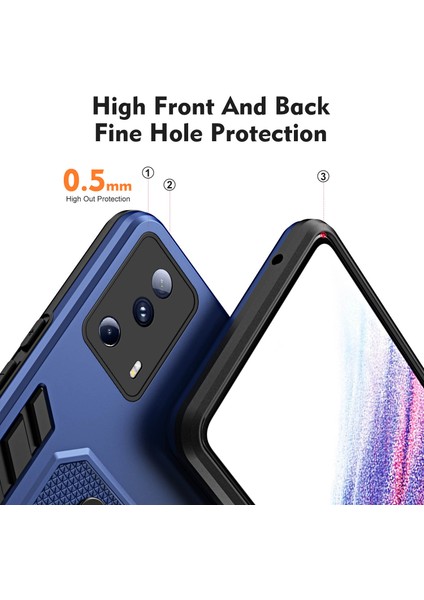 Xiaomi 13 Lite/civi 2 5g Gizli Kickstand Kapak Silikon Halka Kayışı Tpu+Pc Mobile Case-Blue (Yurt Dışından) fiyatları