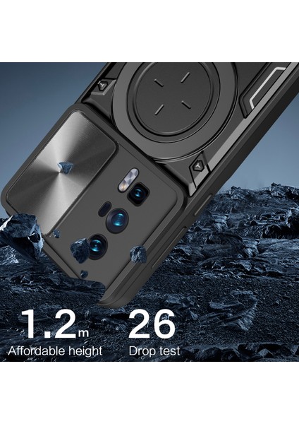 Xiaomi Poco F5 Pro 5g/redmi K60 5G/K60 Pro 5g Pc+Tpu Kablosu Için Kickstand Telefon Kılıfı Slayt Kameralı Kameralı Kabuk (Yurt Dışından) fırsatları