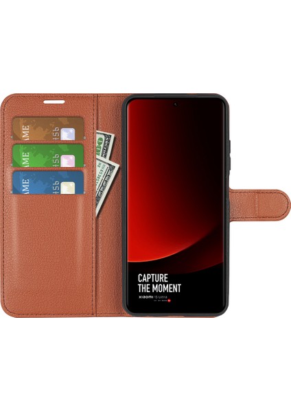 Xiaomi Için Stand Kılıfı 13 Ultra Kazık Kanıtı Litchi Doku Cüzdan Folio Flip Pu Deri Telefon Kapak Kahverengi (Yurt Dışından) fiyatları