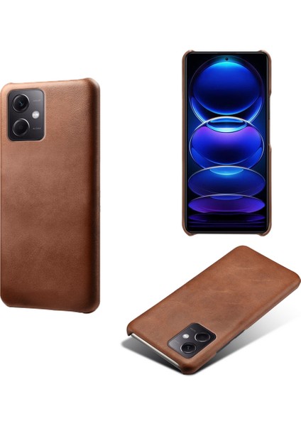 Xiaomi Redmi Için Koruyucu Telefon Kapağı Not 12 5g (Global)/(Hindistan)/(Çin)/poco X5 5g, Pu Deri Kaplamalı Pc Buzağı Dokulu Telefon Vaka-Brown (Yurt Dışından) fiyatları