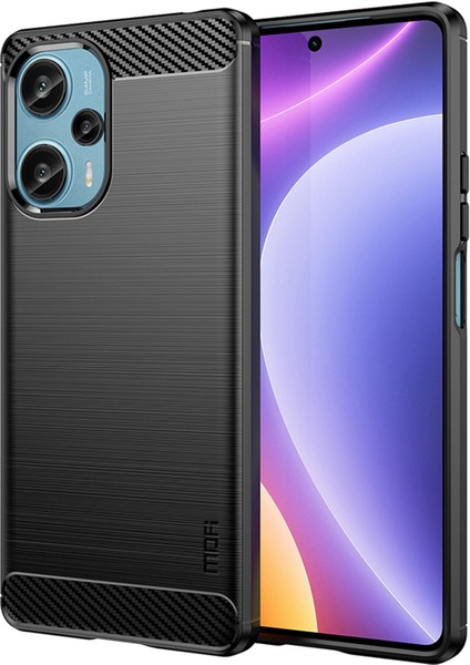 Xiaomi Redmi Için Tpu Kılıfı Not 12 Turbo/poco F5 5g Fırçalanmış Karbon Fiber Telefon Kapağı Black (Yurt Dışından)