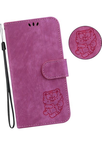 Xiaomi Poco X5 Pro 5g/redmi Note 12 Pro Hız 5g/note 12 Pro 5g, Stand Cüzdan Kaplan Deseni Pu Deri Cep Telefonu Kapak Çizgisi (Yurt Dışından)