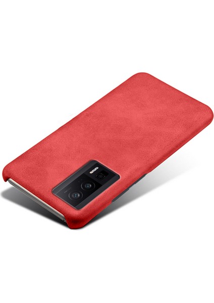 Xiaomi Poco F5 Pro 5g/redmi K60 Pro 5G/K60 5g Pu Deri Kaplamalı Pc Telefon Kılıf Buzağı Dokusu Şok Dokunlu Kapak-Kırmızı (Yurt Dışından) modelleri