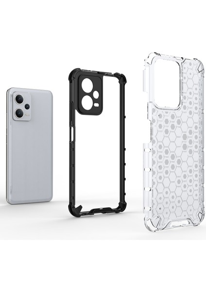 Xiaomi Redmi Için Note 12 5g (Hindistan)/poco X5 5g Petek Dokusu Şok Geçirmez Tpu+Pc Kasa Telefon Geri Kapak Grey (Yurt Dışından) fiyatları