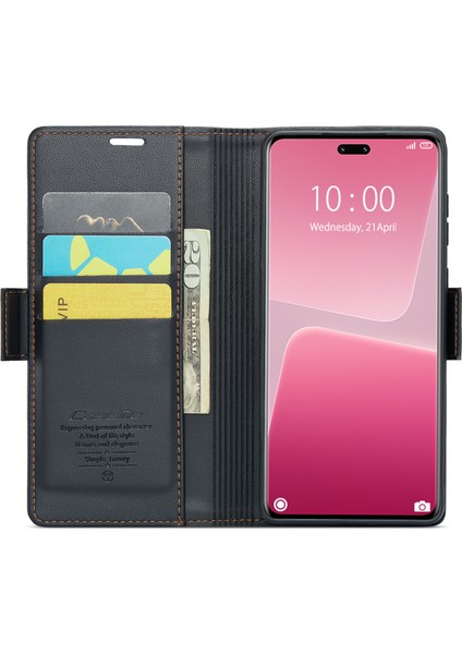 Xiaomi 13 Lite/civi 2 5g Anti-Çizelge Telefon Kılıfı Rfıd Engelleme Pu Deri Flip Cover-Black (Yurt Dışından) fiyatları