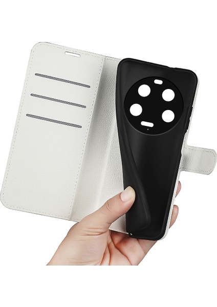 Xiaomi Için Stand Kılıfı 13 Ultra Kazık Kanıtı Litchi Doku Cüzdan Folio Flip Pu Deri Telefon Kapak-Beyaz (Yurt Dışından) fırsatları