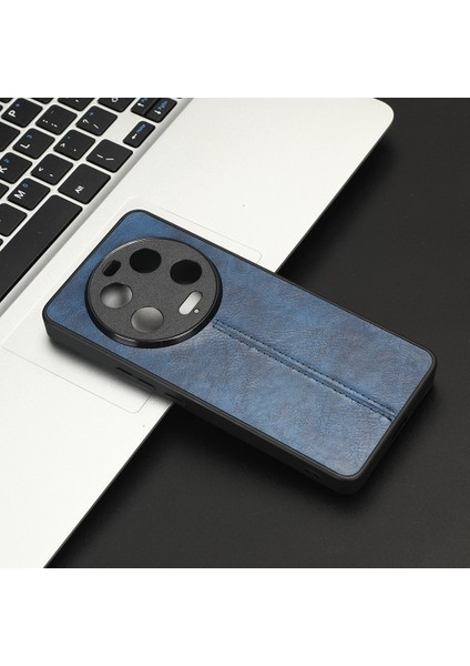 Xiaomi 13 Ultra Cowhide Doku Telefon Kapağı Pu Deri Kaplamalı Tpu+Pc Mobile Case-Mavi (Yurt Dışından) indirimleri
