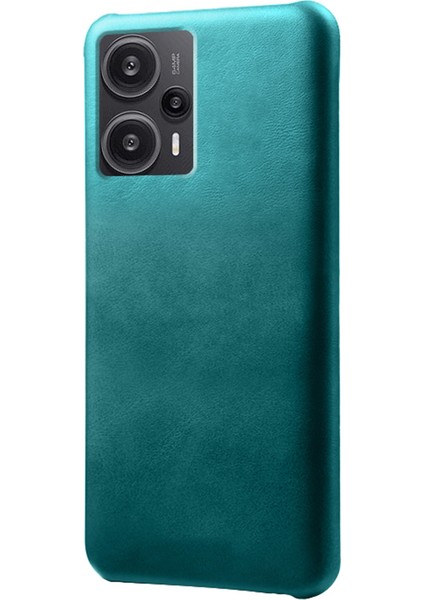 Xiaomi Için Redmi Note 12 Turbo/poco F5 5g Pu Deri Kaplamalı Pc Telefon Kılıf Buzağı Dokusu Damgara Karşıtı Kapak Yeşili (Yurt Dışından)
