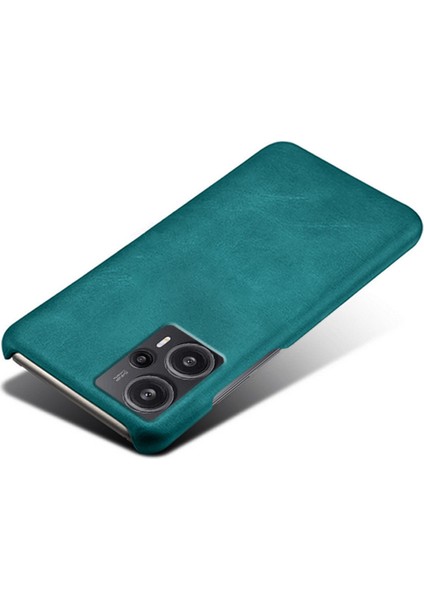 Xiaomi Için Redmi Note 12 Turbo/poco F5 5g Pu Deri Kaplamalı Pc Telefon Kılıf Buzağı Dokusu Damgara Karşıtı Kapak Yeşili (Yurt Dışından) modelleri