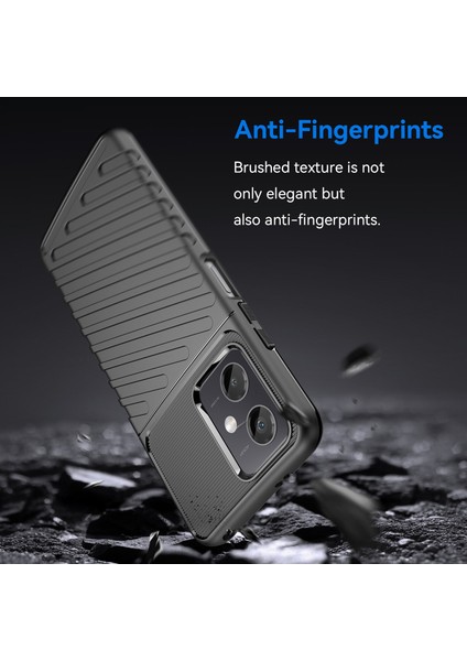 Xiaomi Redmi Için Arka Kabuk Not 12 5g (Global)/(Hindistan)/(Çin)/poco X5 5g Thunder Serisi Kalınlaştırılmış Tpu Telefon Kılıfı Dükürme Dokusu Telefon Kapak Black (Yurt Dışından) fırsatları