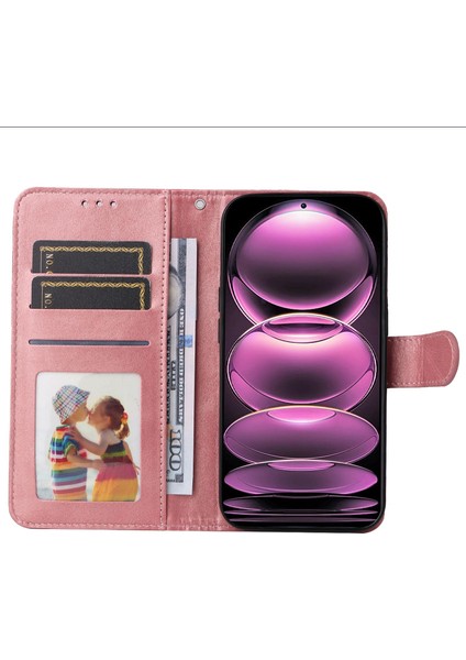 Xiaomi Redmi Için Note 12 Pro 5g /note 12 Pro Speed ​​5g /poco X5 Pro 5g Buzağı Dokusu Pu Deri Kılıf Stand Cüzdan Telefon Koruyucu Kapak Strap-Rose Altın (Yurt Dışından) fiyatları