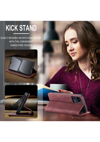 Xiaomi 13 Lite/civi 2 5g Telefon Cüzdan Kılıf Stand Deri Kapak Kırmızısı (Yurt Dışından) indirimleri