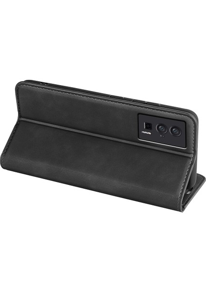 Xiaomi Için Poco F5 Pro 5g/redmi K60 Pro 5G/K60 5g Cilt Touch Hissed Hissedilen Manyetik Oto Ahmsorbed Cüzdan Pu Deri Flip Stand Telefon Kapağı Black (Yurt Dışından) fırsatları