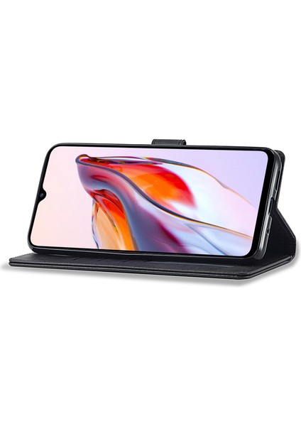 Xiaomi Redmi Için 12C 4G/11A 4g Damla Geçirmez Telefon Kasası Buzağı Doku Cüzdanı Deri Cep Telefonu Kapak Black (Yurt Dışından) modelleri