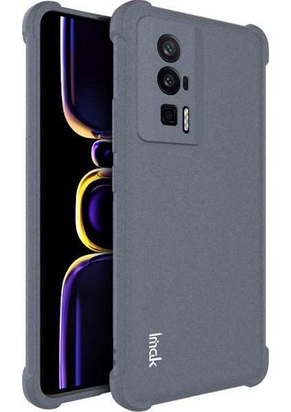 Xiaomi Poco F5 Pro 5g/redmi K60 Pro 5G/K60 5g Damla Geçirmez Telefon Kılıfı Mat Yumuşak Tpu Koruyucu Telefon Geri Kapak Grey (Yurt Dışından)