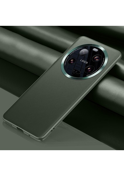 Xiaomi 13 Ultra Pu Deri Kaplamalı Tpu+Pc Telefon Kılıfı Metal Lens Koruma Telefon Kapağı (2. Gen) -Dark Green (Yurt Dışından) fiyatları