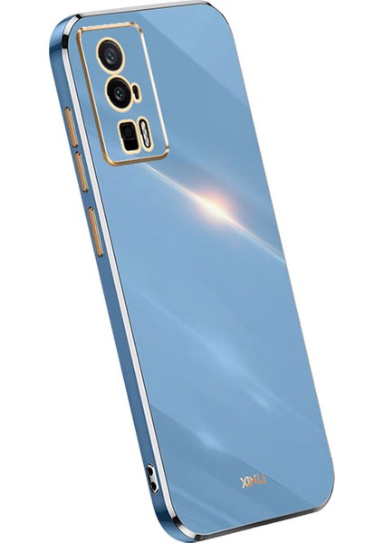 Xiaomi Poco F5 Pro 5g/redmi K60 Pro 5G/K60 5g Elektrapılaşma Tpu Arka Kabuk Tam Kamera Lens Koruma Kapak-Mavi Için Xinli Yumuşak Telefon Kılıfı (Yurt Dışından)
